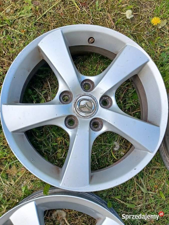 Ładne alufelgi mazda 16 koła 5x1143 opony letnie aluminiowe świętokrzyskie Ostrowiec Świętokrzyski