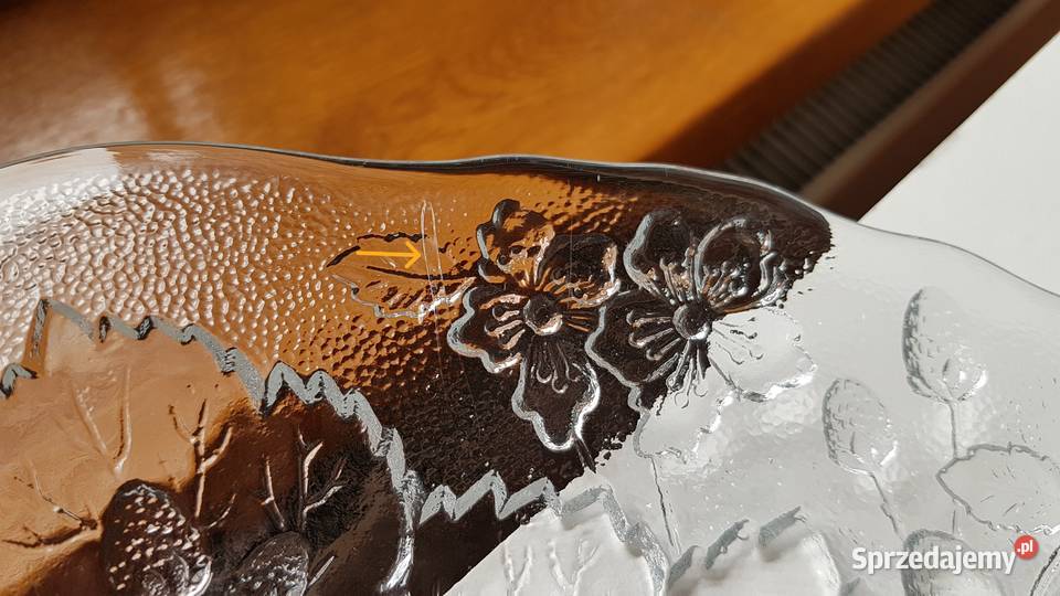 Patera duży talerz Poziomki Strawberry Ząbkowice Porcelana i szkło