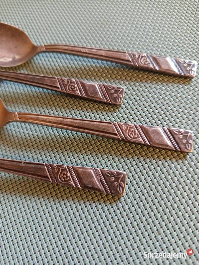 Stare 4 podwinie posrebrzane łyzeczki angielskie Kolekcje Warszawa