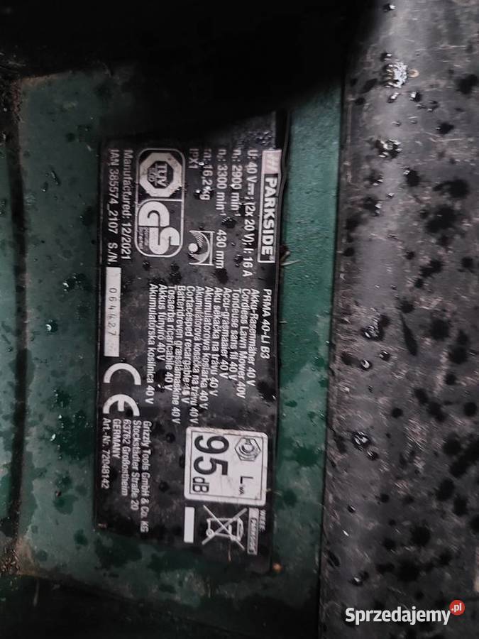 Kosiarka parkside akumulatorowa 40v 43 PRMA 40li Czernikowo sprzedam
