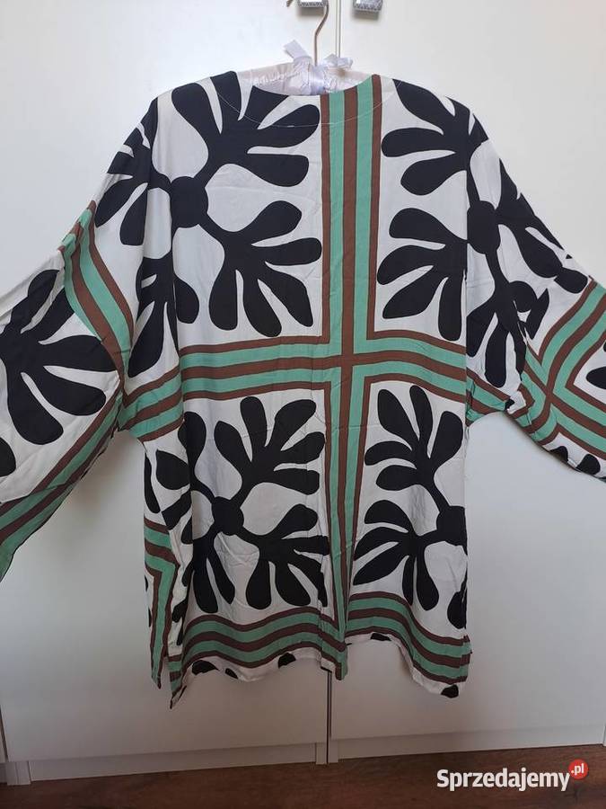 Lidl Esmara Kimono w etniczne wzory biały Topy i koszulki Warszawa