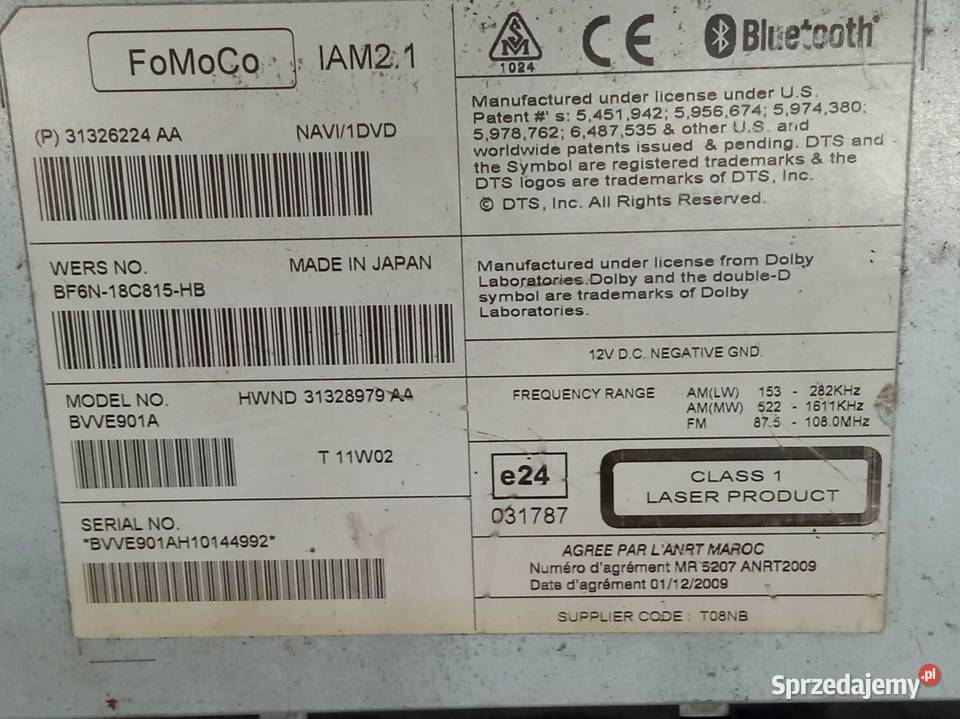 RADIO NAWIGACJA FABRYCZNA BF6N18C815HB Volvo V60