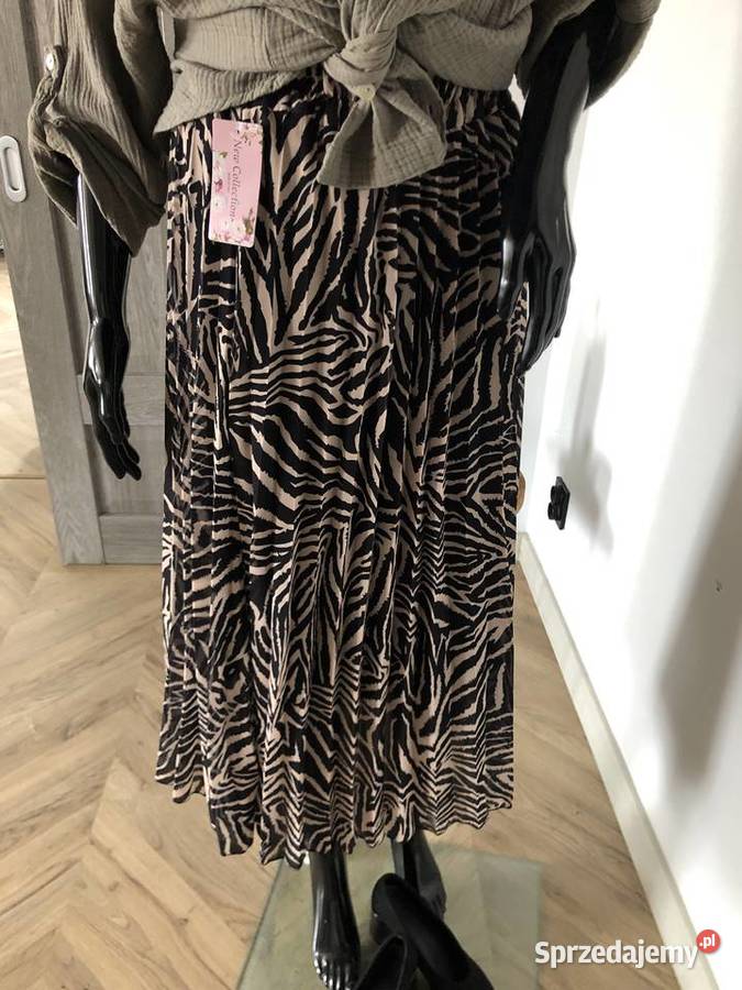 Spodnica dluga spodnica zebra bezowo czarna Inny wzór dolnośląskie sprzedam