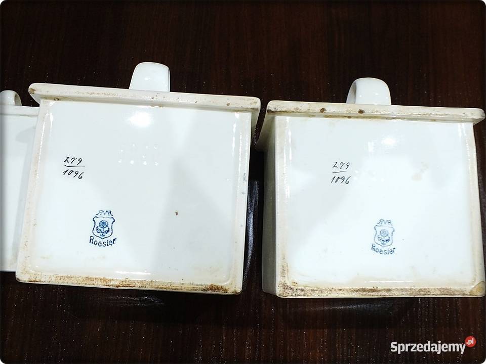 Zestaw Stare pojemniki kuchenne porcelana Żary