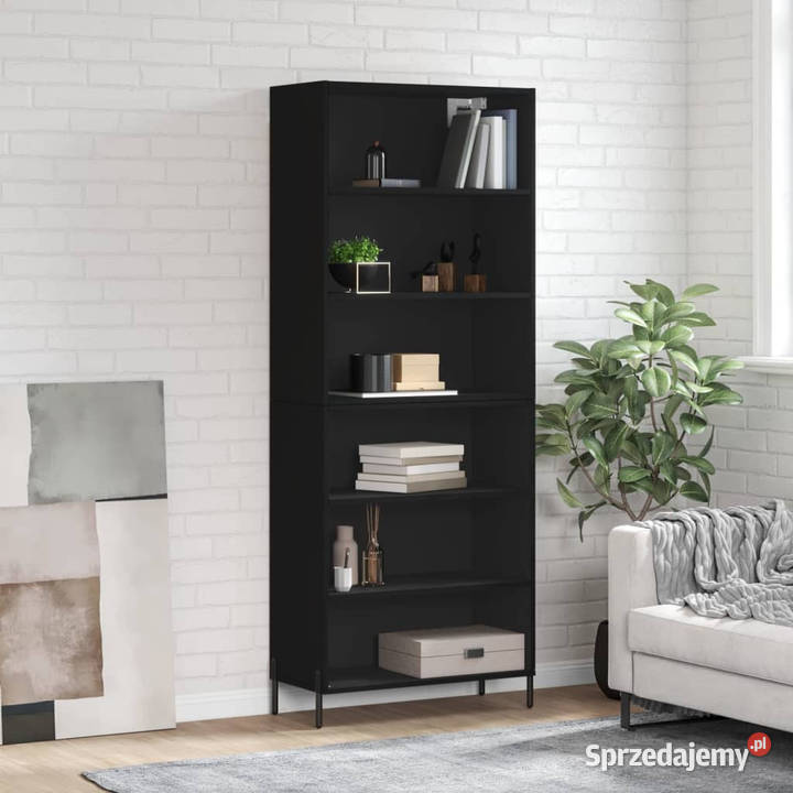 Regał czarny 695x325x180 materiał drewnopochodny Warszawa