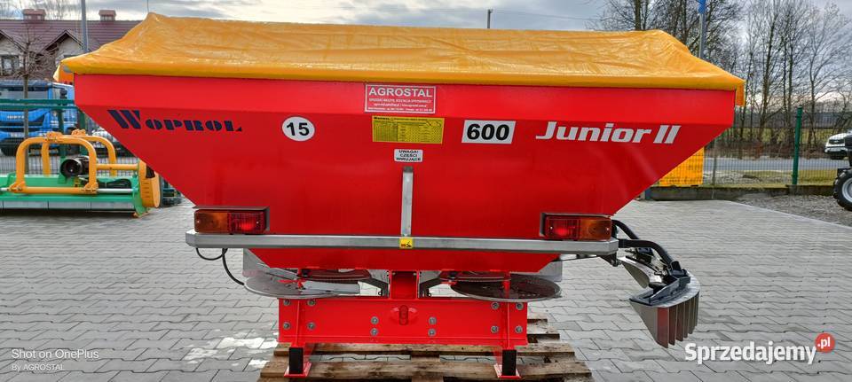 Rozsiewacz WOPROL JUNIOR II JUNIOR PLUS 600l nieuszkodzony Wola Różaniecka