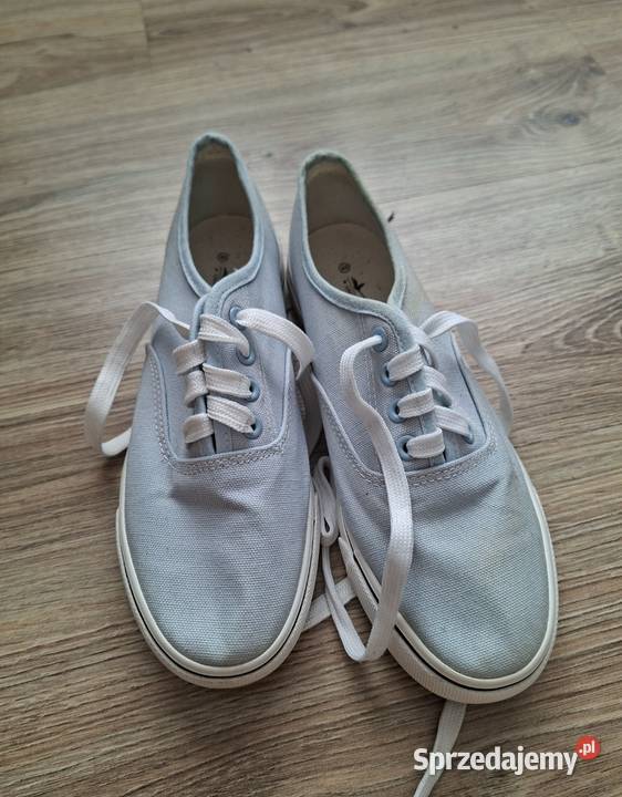 Świetne buty ala Vans teniskowki błękitne 39 40 Obuwie sportowe