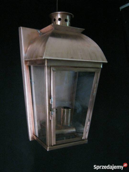 Lampa ogrodowa ścienna z miedzi miedziana kinkie dolnośląskie
