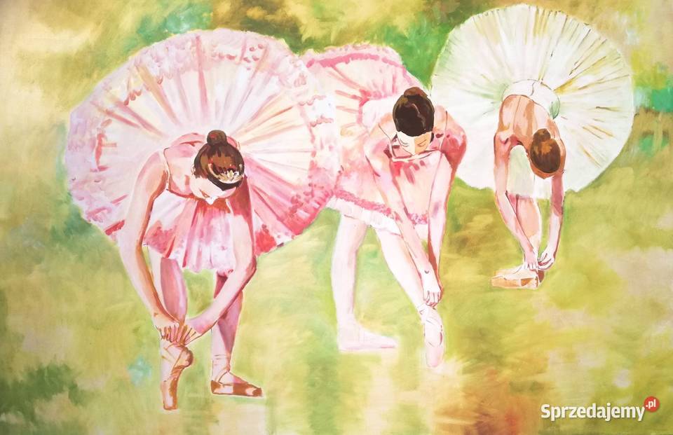 Baletnice w złotej scenerii 100x76 mazowieckie Warszawa