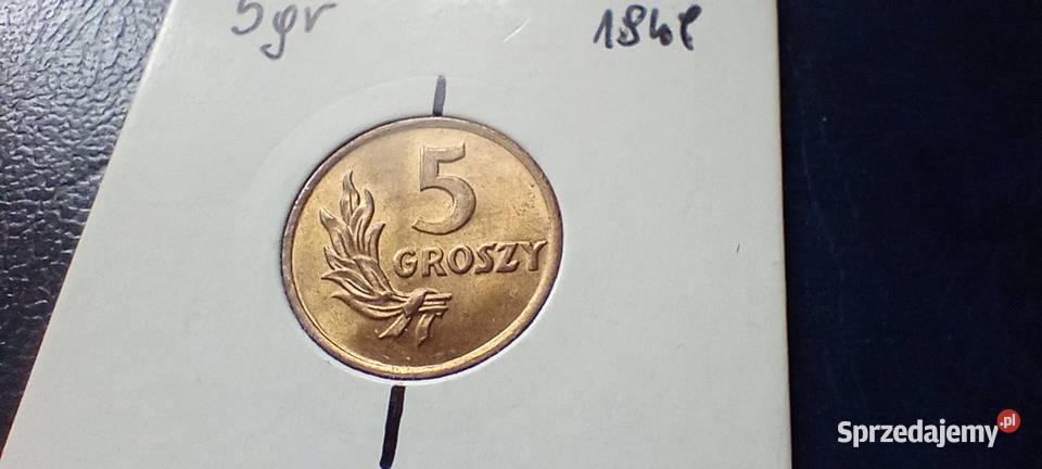 Stare monety 5 groszy 1949 Brąz skrętka Polska