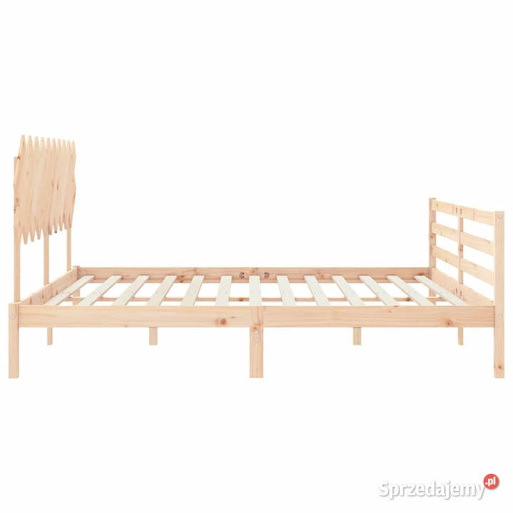 Rama łóżka z wezgłowiem lite drewno 200x200 Warszawa sprzedam