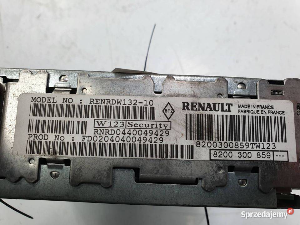 RADIO RENAULT MEGANE II 8200300859 kujawsko-pomorskie Lipno