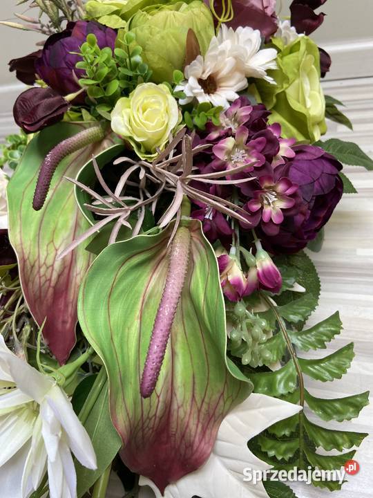 Komplet kwiaty sztuczne cmentarz Kalisz sprzedam