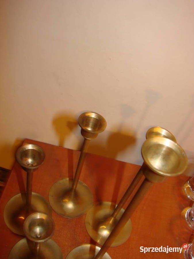 mosiężny świecznik 5 Pruszcz Gdański sprzedam