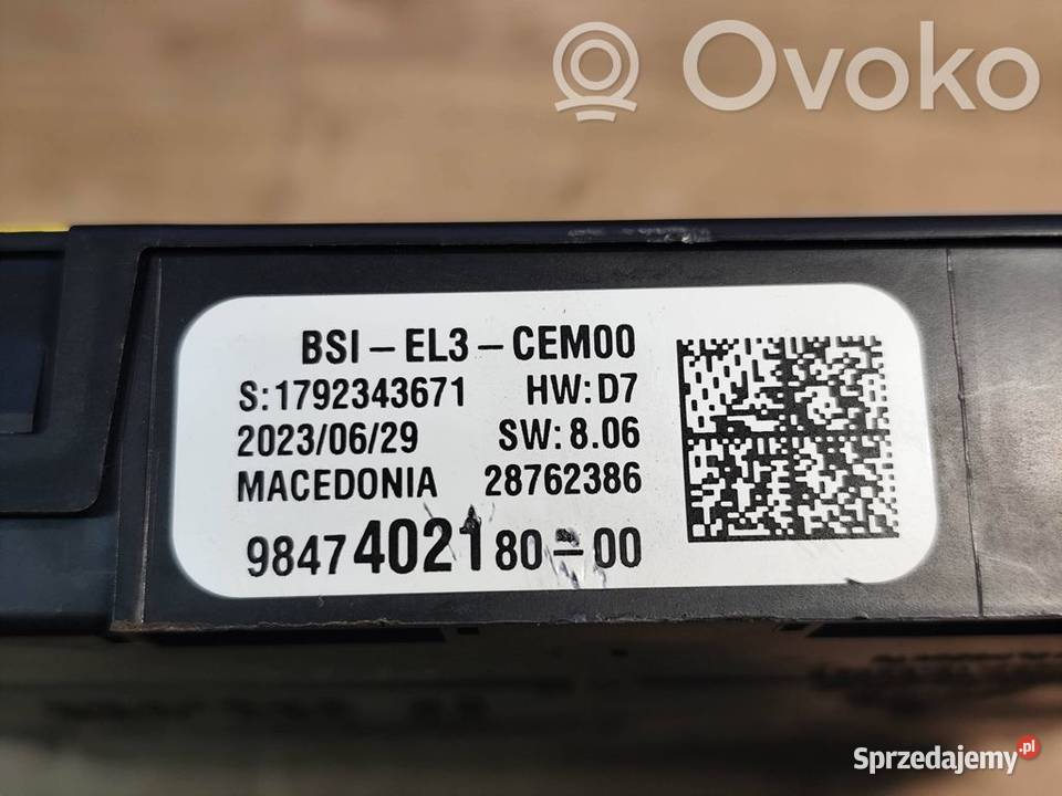CITROEN C3 III LIFT MODUŁ BSI BSM SKRZYNKA