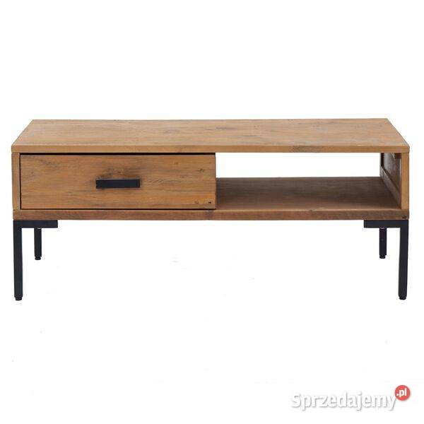 vidaXL Stolik kawowy 90x50x35 lite drewno