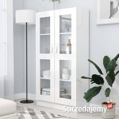 vidaXL Witryna biała z połyskiem 825x305x150 Warszawa