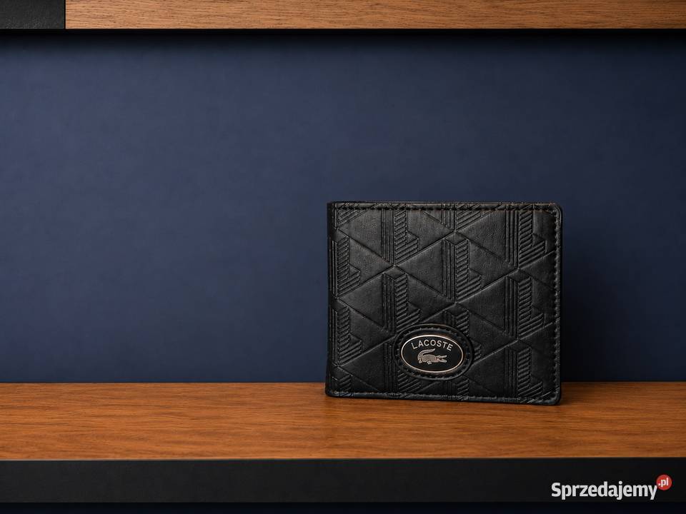 Lacoste Portfel Męski Skórzany Czarny Premium Swarzędz sprzedam