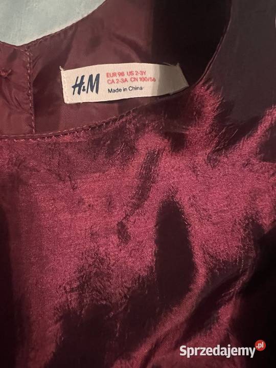 Sukienka bordowa rozmiar 98 Lublin
