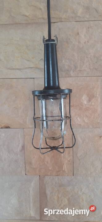 Lampa wisząca loft PRL mazowieckie Jasieniec