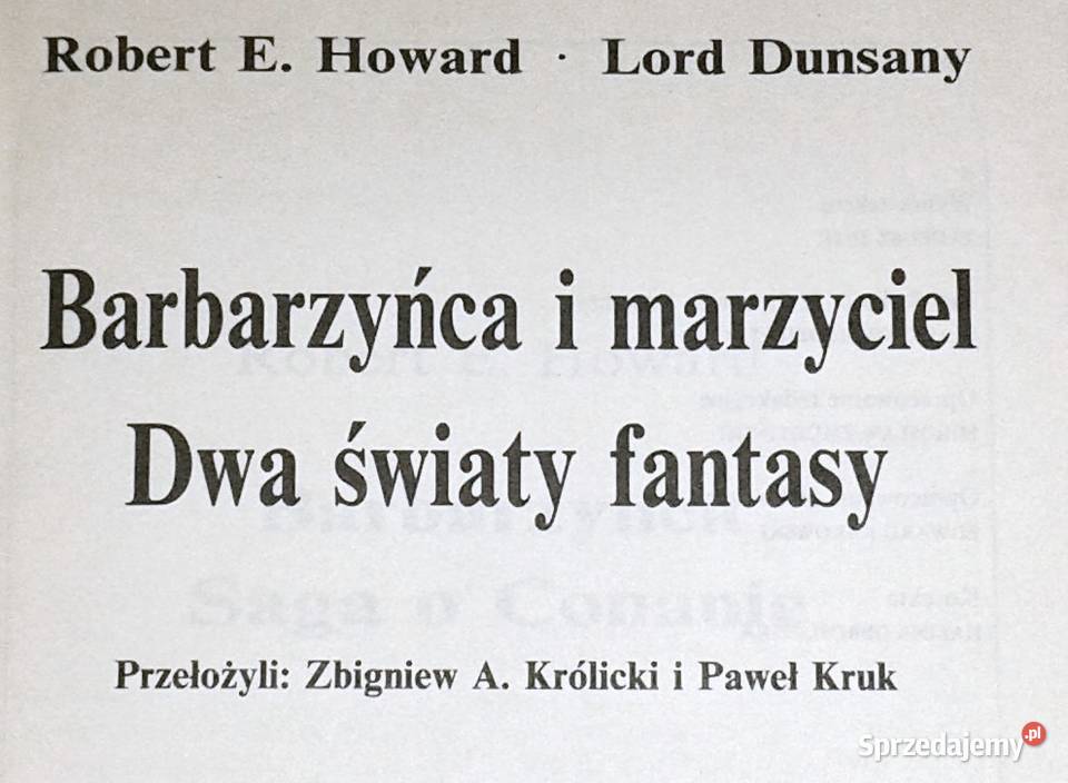 Barbarzyńca i marzyciel Dwa światy fantasy L sprzedam