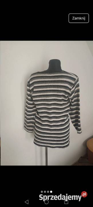 Bluzka damska paski czarno białe jesień biały Krosno sprzedam