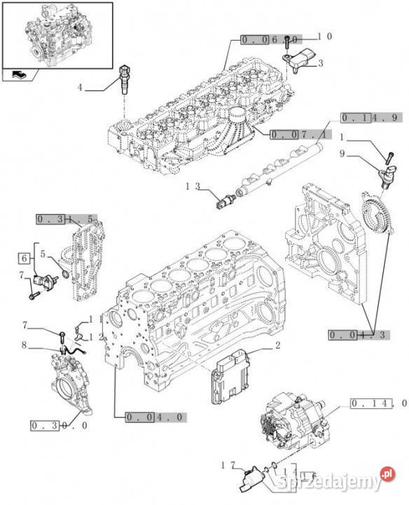 Holland T6010 T6070 Ecu 2854971 wielkopolskie Jastrzębniki sprzedam