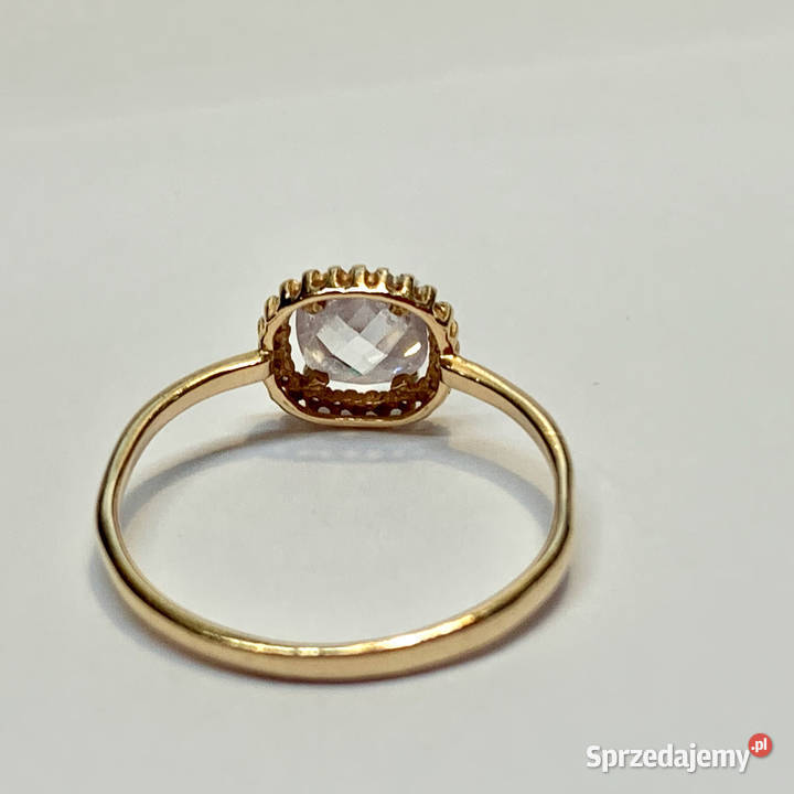 Złoty PIERŚCIONEK 585 14K piękne KAMIENIE Warszawa