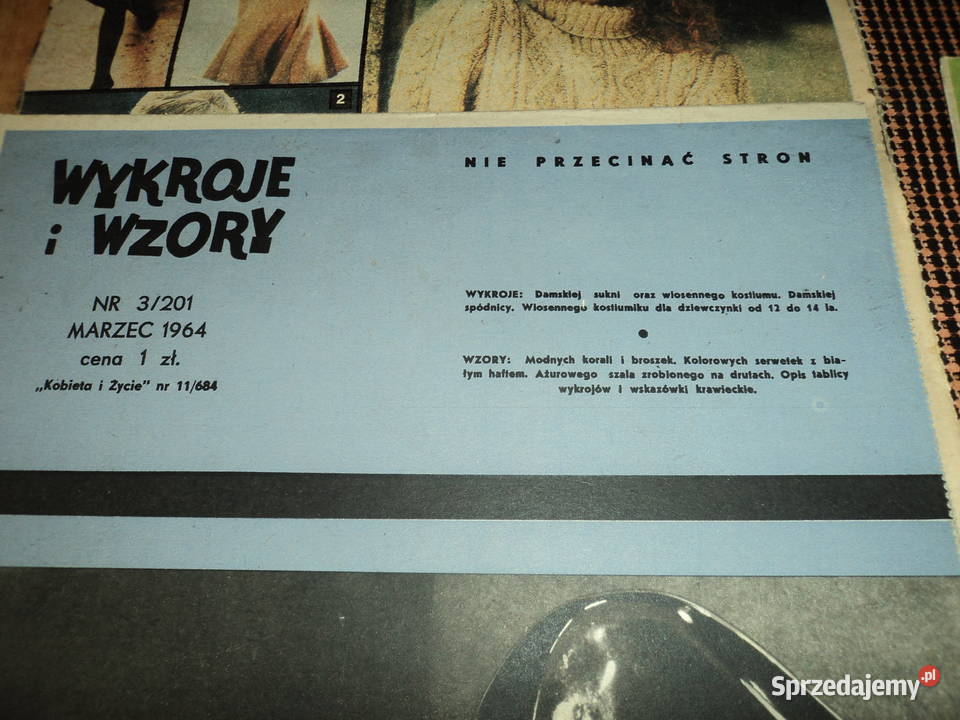 Wykroje i wzory Kobieta i życie 2 Nowy Sącz