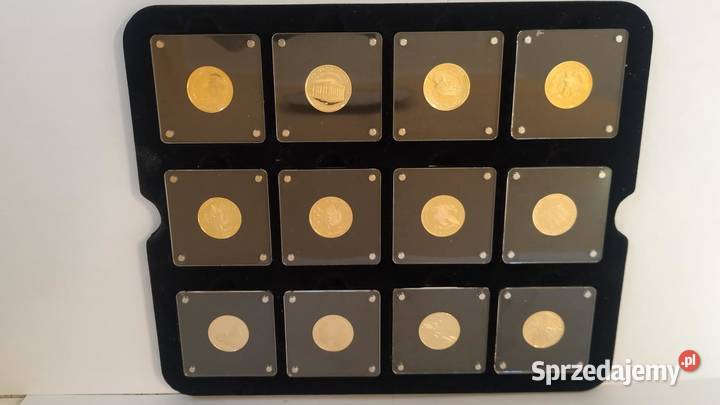 kompletna kolekcja 12 złotych monet pamiątkowych Kolekcje Piła