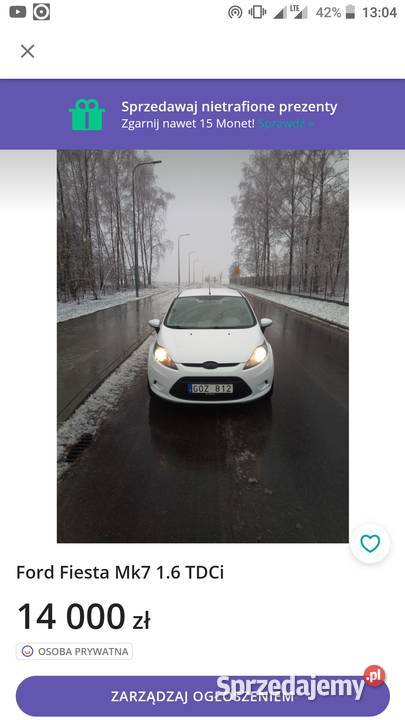 Ford Fiesta Mk7 16 TDCi do negocjacji