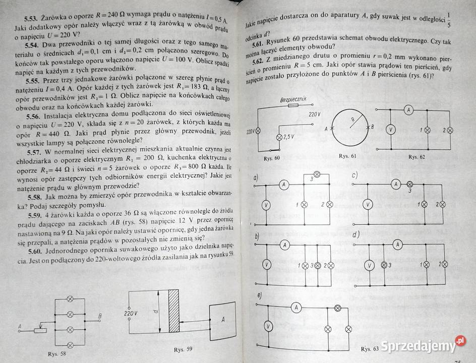 Zbiór zadań z fizyki kl 2 LO i tech H Kaczrek Z Rok wydania 1985 Chełm