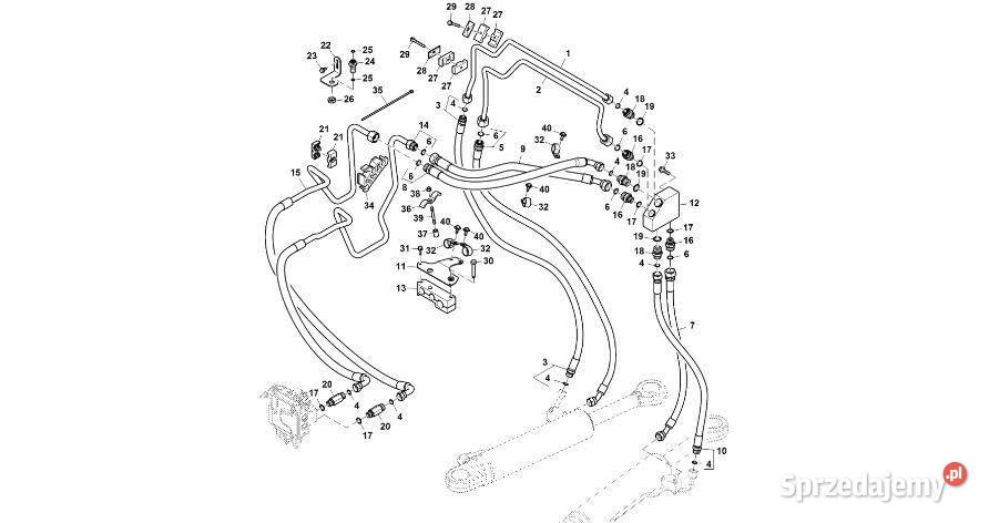 John Deere 9470RX Przewód olejowy RE583822