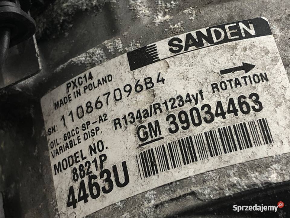 SPRĘŻARKA KLIMATYZACJI OPEL ASTRA K 39034463 14