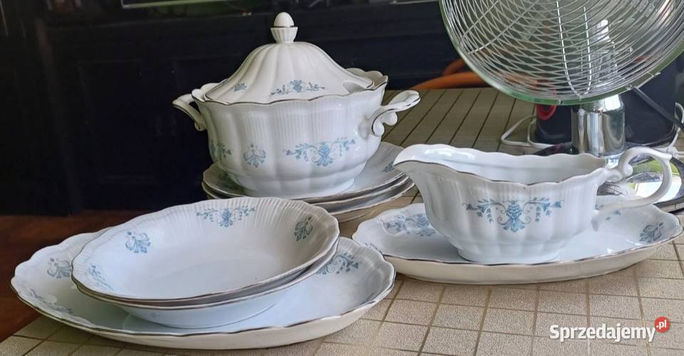 Zestaw porcelany PRL vintage z delikatnymi Kowary