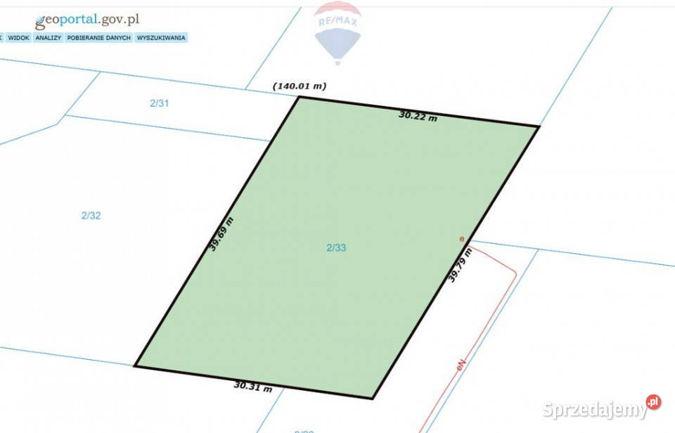 Działka w spokojnej okolicy Książenice