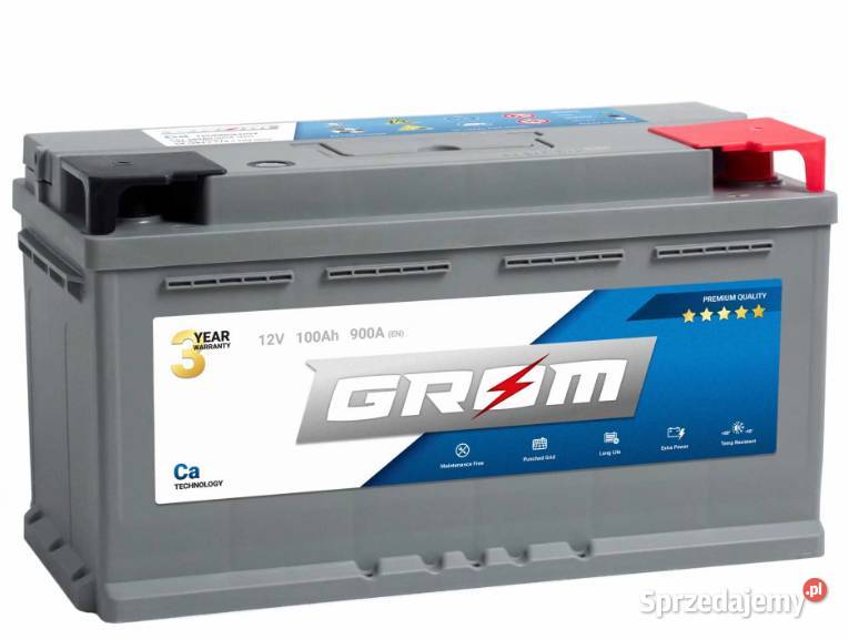 Akumulator GROM Premium 100Ah 900A EN DTR Części samochodowe Siedlce