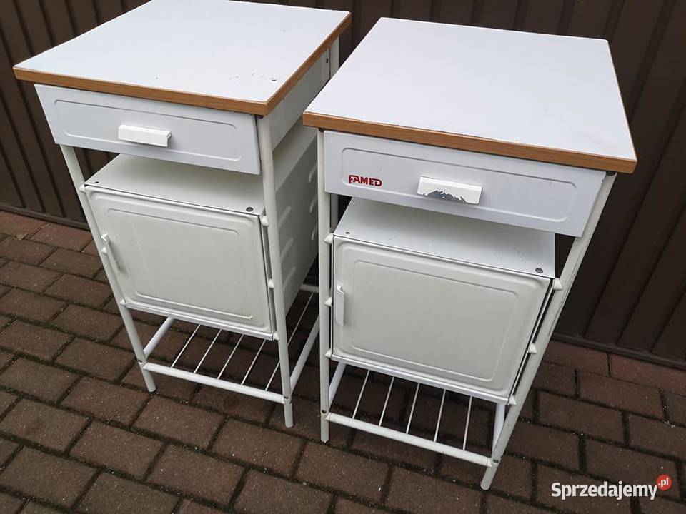 Stoliki Szafka Metalowa Medyczna Stara Szpitalna Swarzędz