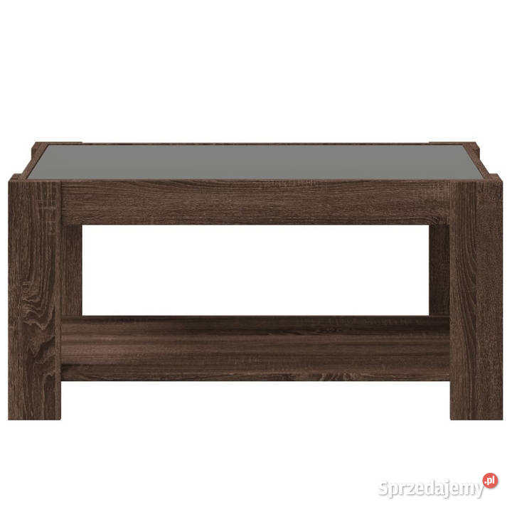 Stolik kawowy z LED brązowy dąb 93x53x45 Warszawa