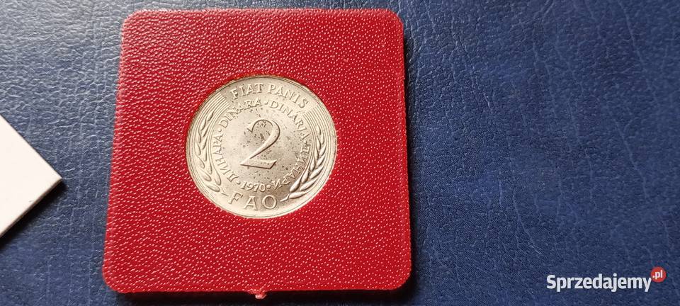Stare monety 2 dinary 1970 FAO Jugosławia