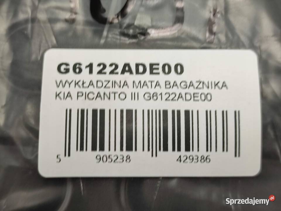 WYKŁADZINA MATA BAGAŻNIKA KIA PICANTO III JA Elementy wygłuszające