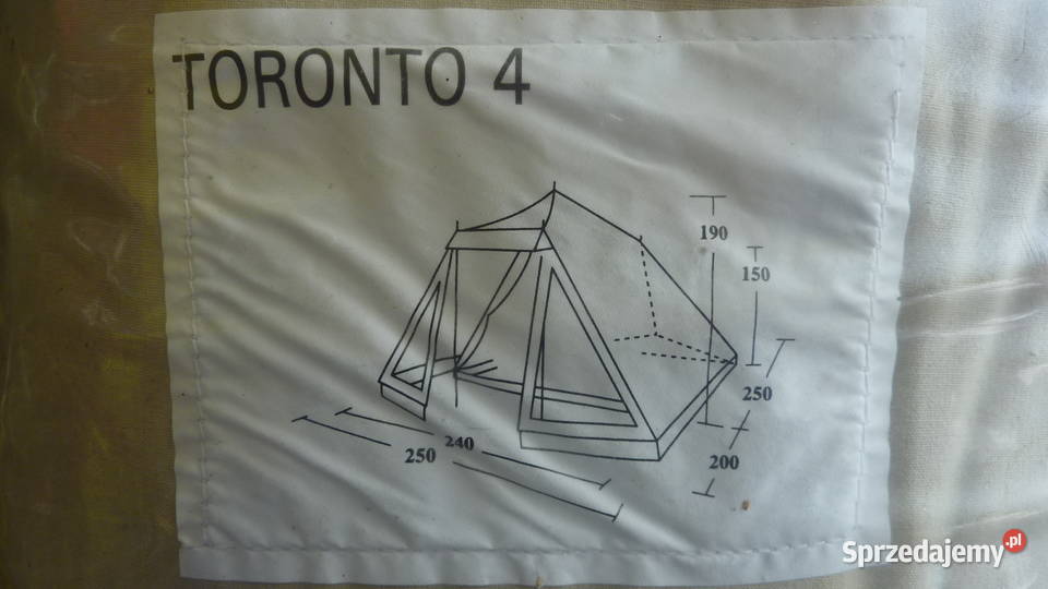 Duży namiot turystyczny 4 osobowy FREETIME Łódź