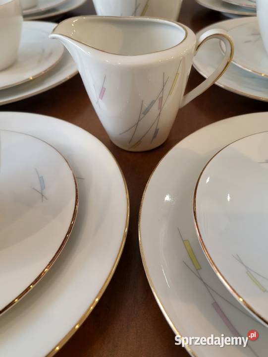 Seltmann Weiden bawarski serwis do kawy 6 osób Porcelana i szkło Szczecin