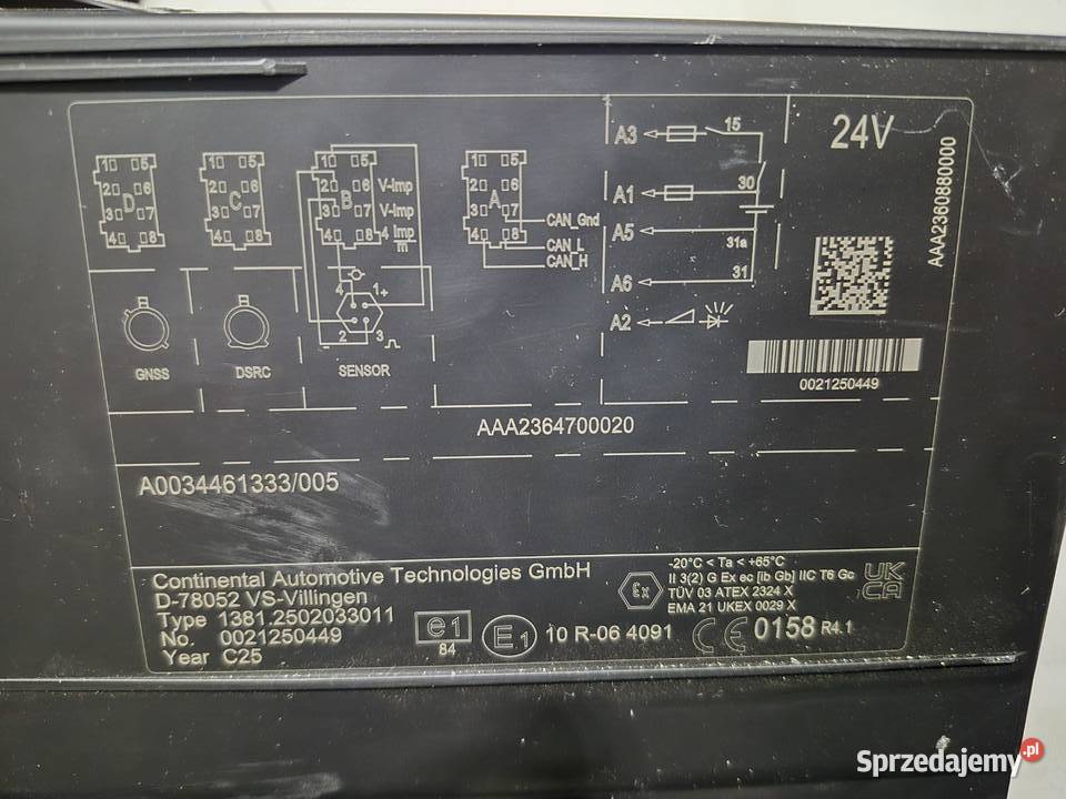 Tachograf VDO 41 smart2 GEN2V2 Mercedes Actros Obłotne