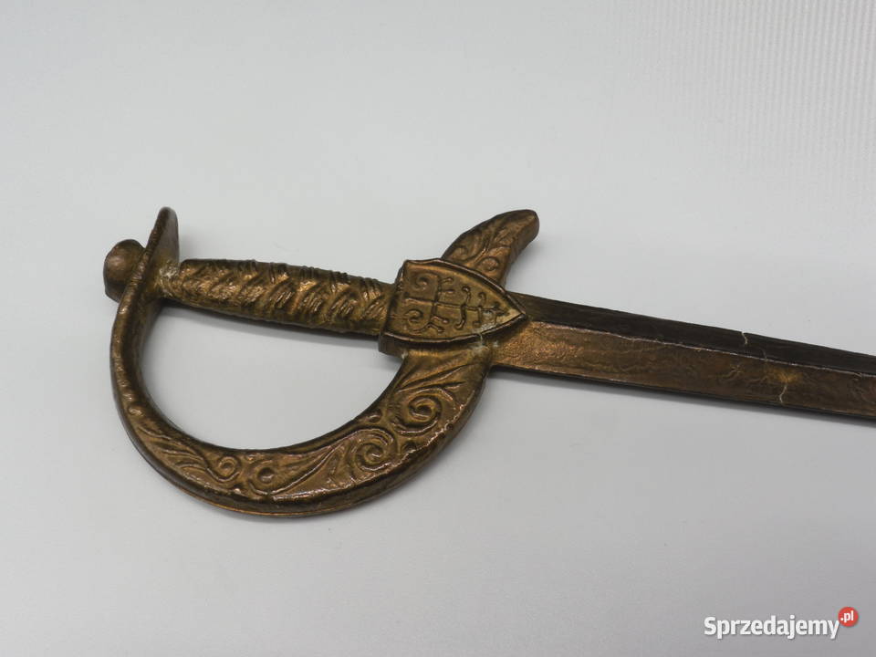 Mosiężny Nożyk do Listów Vintage Szabla Lata Raszków