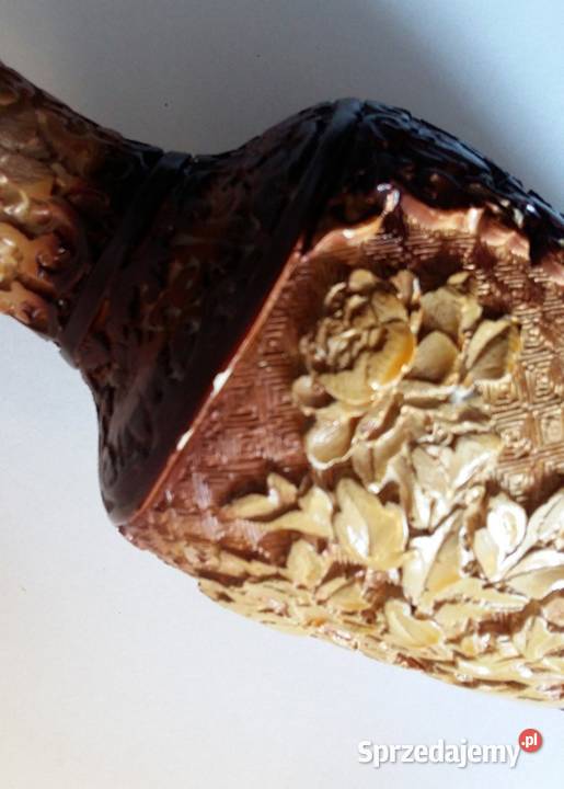 Antyk Retro Chiński Wazon Cynober Rzeźbiony