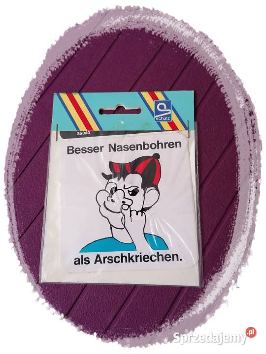 ŚMIESZNA NAKLEJKABESSER NASENBOHREN ALS Czasopisma