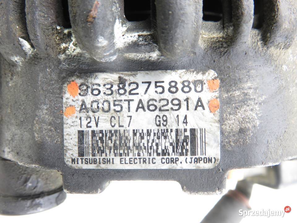 ALTERNATOR PEUGEOT 206 11 9638275880 A005TA6291A Układ elektryczny silnika sprzedam