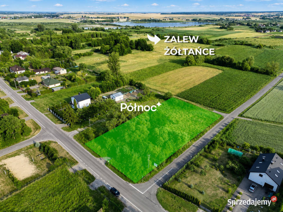 Działka budowlana o powierzchni 2400 m2 Żółtańce lubelskie