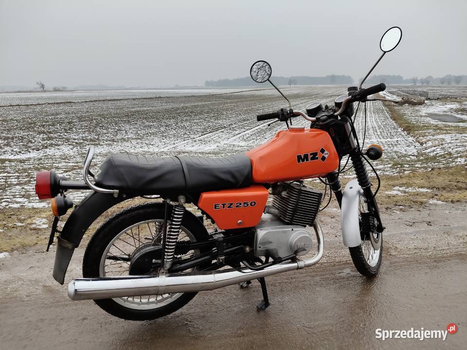 Motocykl MZ ETZ 250 1986r z dokumentami Nowe Skalmierzyce